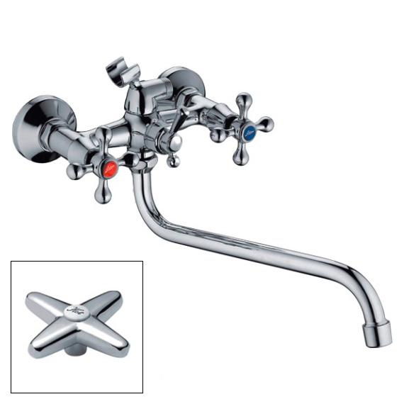Смеситель для ванны Ledeme H20 L2220 хром