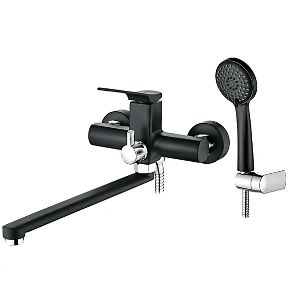 Смеситель для ванны Ledeme H75B L2275B черный/хром