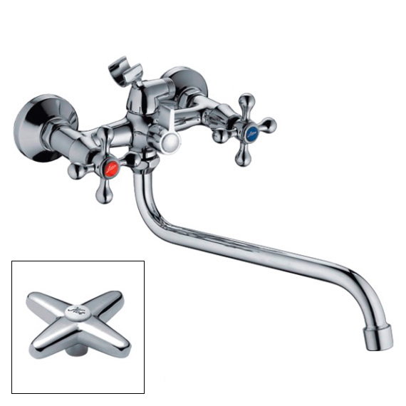 Смеситель для ванны Ledeme H20 L2320 хром