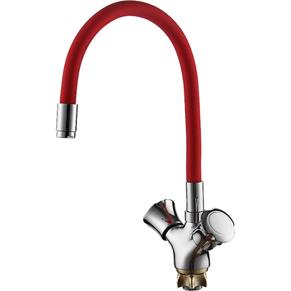 Смеситель для кухни с гибким изливом Ledeme L4022-1 хром