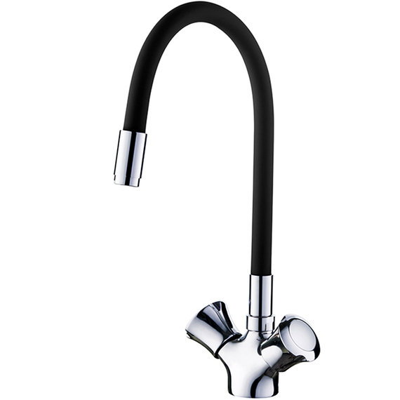 Смеситель для кухни с гибким изливом Ledeme L4022-2 хром