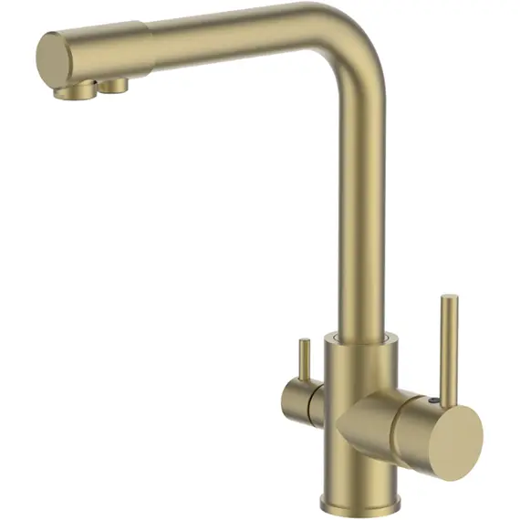 Смеситель для кухни со встроенным краном под фильтр питьевой воды Ledeme L4055Y-3 золотой, Название цвета: Золотой