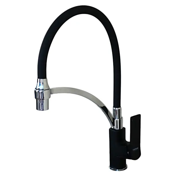 Смеситель для кухни с гибким изливом Ledeme H75B L4075B-2 черный