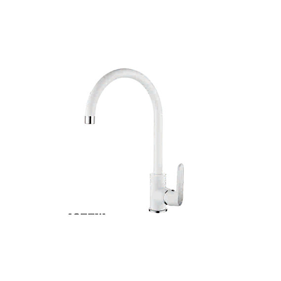 Смеситель для кухни Ledeme H77W L4077W белый/хром