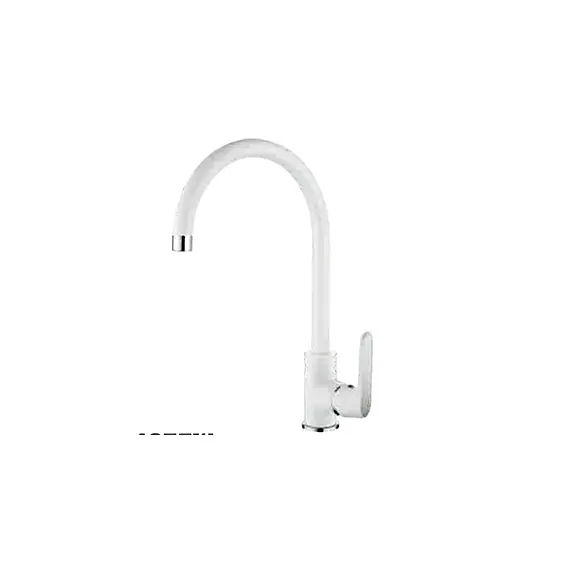Смеситель для кухни Ledeme H77W L4077W белый/хром