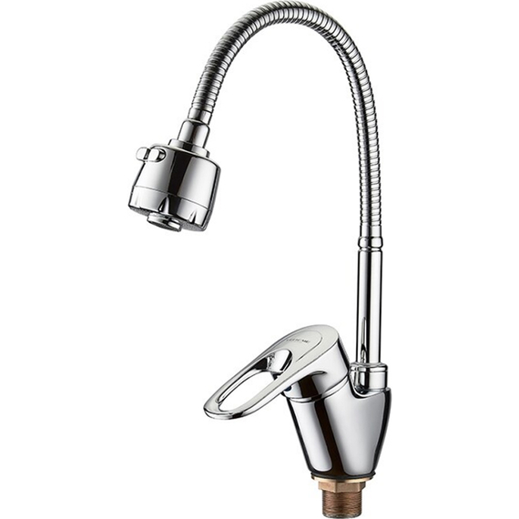 Смеситель для кухни с гибким изливом с душем Ledeme L4304 хром