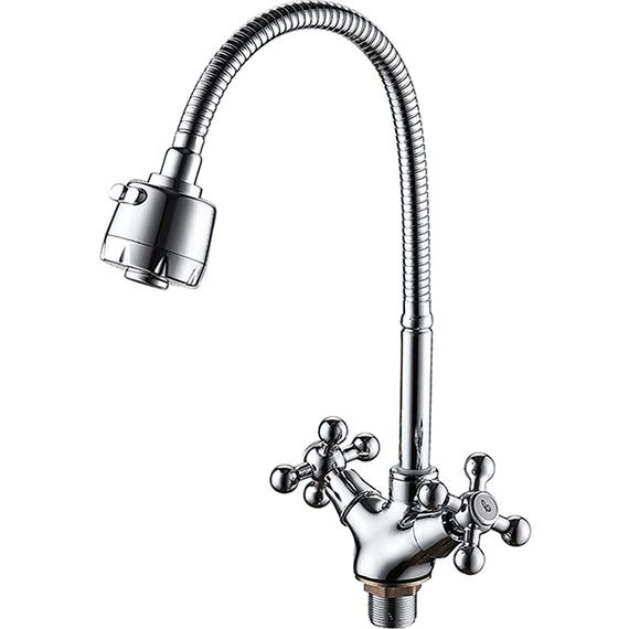 Смеситель для кухни с гибким изливом с душем Ledeme R L4319-3 хром