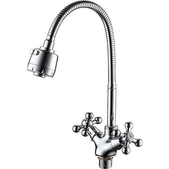 Смеситель для кухни с гибким изливом с душем Ledeme R L4319-3 хром