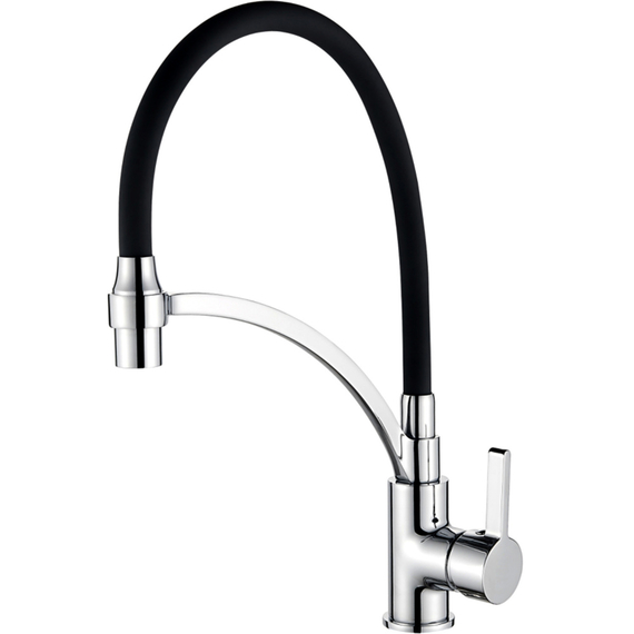 Смеситель для кухни с гибким изливом с душем Ledeme L4499-2 хром