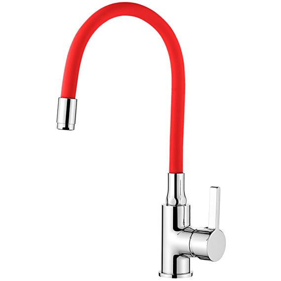 Смеситель для кухни с гибким изливом Ledeme Rainbow L4898-1 хром