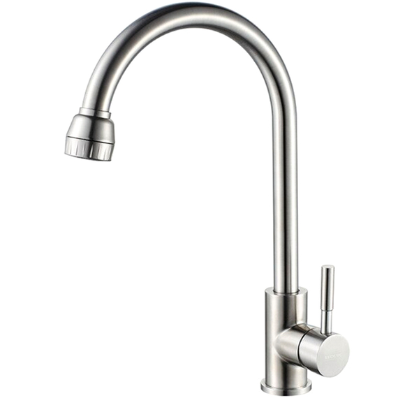 Смеситель для кухни Ledeme L74205 с душем суперсталь