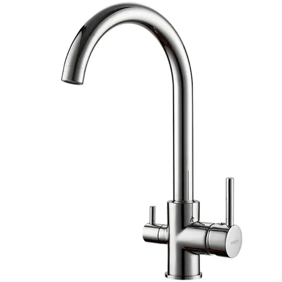Смеситель для кухни со встроенным краном под фильтр питьевой воды Ledeme R L4255-3 хром