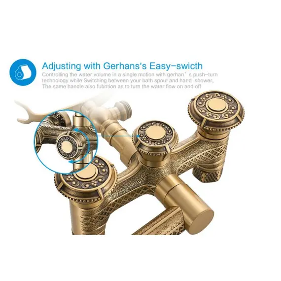 Смеситель для ванны Gerhans K18 K13018 бронзовый, изображение 10