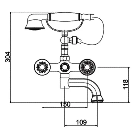 Смеситель для ванны Gerhans K18 K13018 бронзовый, изображение 4