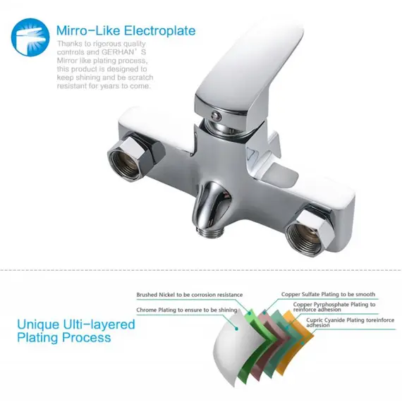 Смеситель для ванны Gerhans Pillar K13106 хром, изображение 6