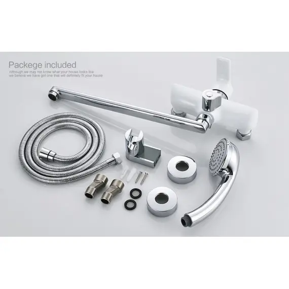 Смеситель для ванны Gerhans K15W K13115W белый/хром, изображение 16