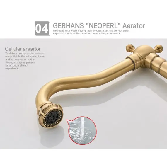 Смеситель для кухни Gerhans K18 K14218 бронзовый, изображение 10