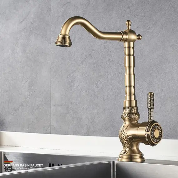 Смеситель для кухни Gerhans K18 K14218 бронзовый, изображение 2