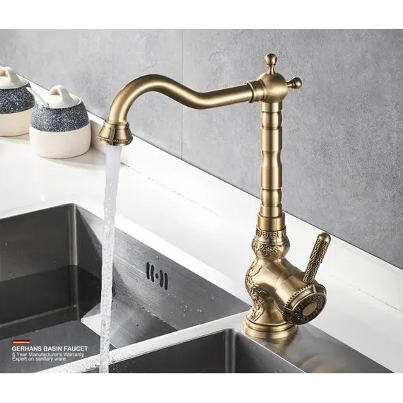 Смеситель для кухни Gerhans K18 K14218 бронзовый, изображение 3