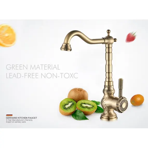 Смеситель для кухни Gerhans K18 K14218 бронзовый, изображение 4