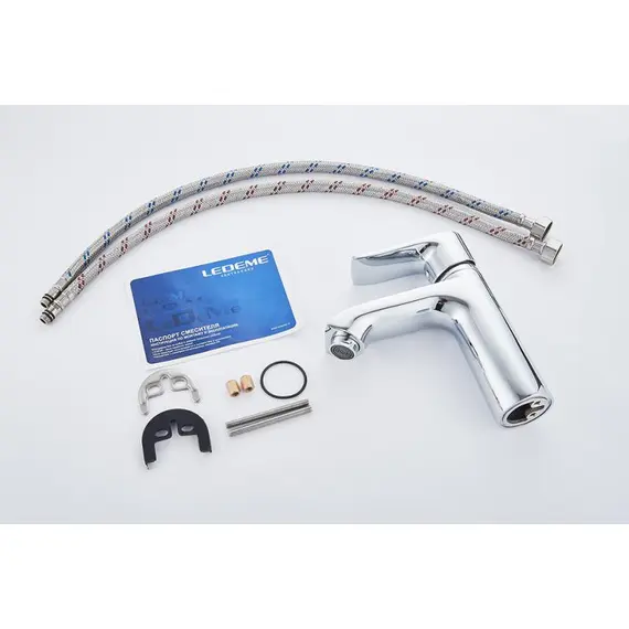 Смеситель для раковины Ledeme R L1034 хром, изображение 13