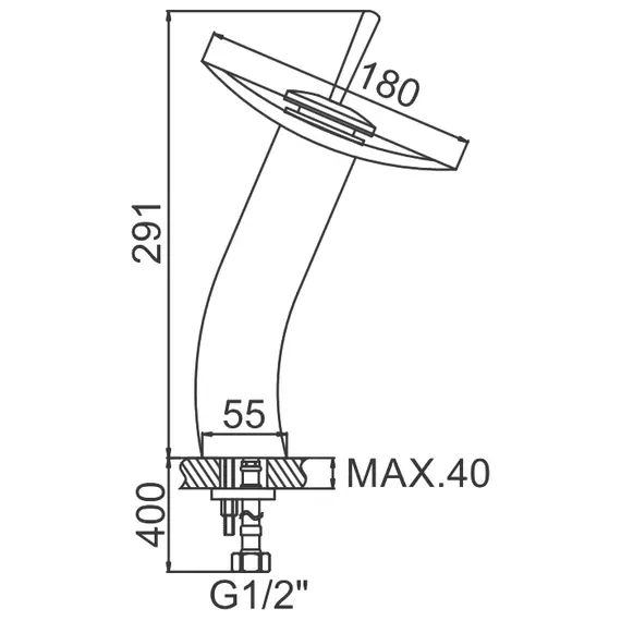 Смеситель для раковины водопад Ledeme L1055-3 высокий хром, изображение 8