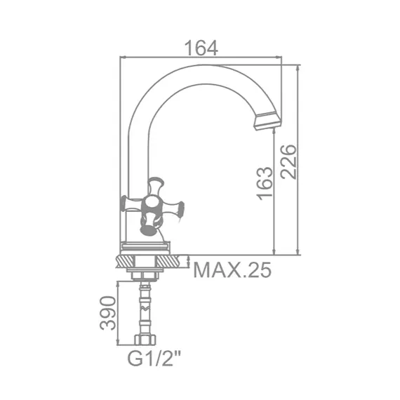 Смеситель для раковины Ledeme H91C L1191C бронзовый, изображение 2