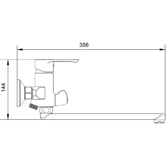 Смеситель для ванны Ledeme L2255-8 хром, изображение 2