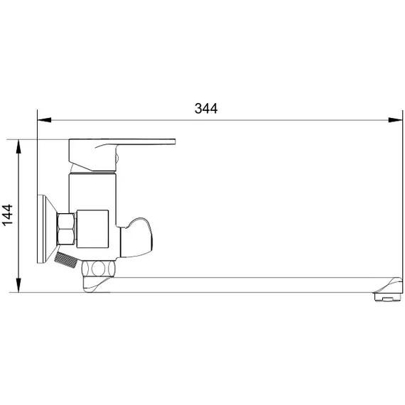 Смеситель для ванны Ledeme L2255-9 хром, изображение 2