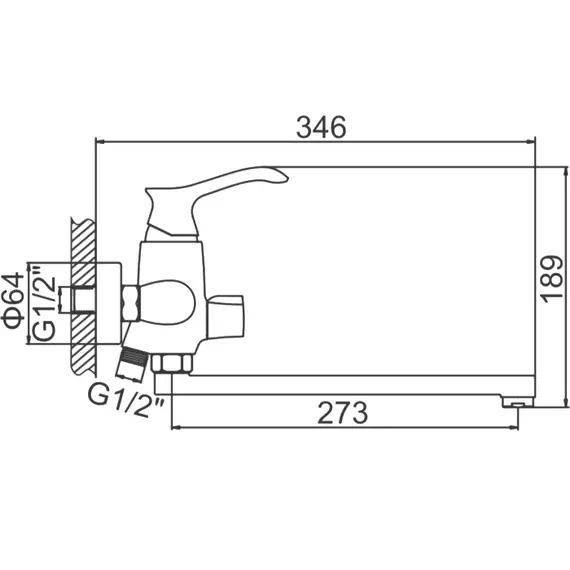 Смеситель для ванны Ledeme H41 L2341 хром, изображение 16