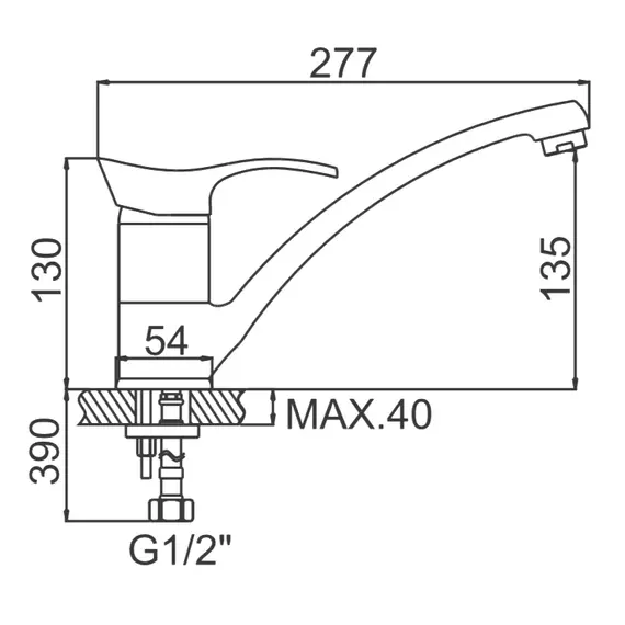 Смеситель для кухни Ledeme H01-1 L4201-1 матовый хром, изображение 2