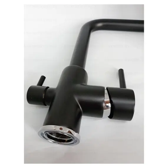 Смеситель для кухни со встроенным краном под фильтр питьевой воды Ledeme R L4055B-3 черный, Название цвета: Черный, изображение 3