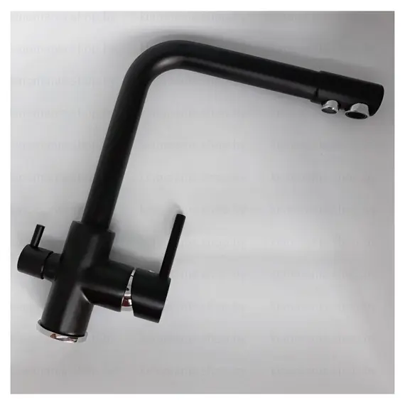 Смеситель для кухни со встроенным краном под фильтр питьевой воды Ledeme R L4055B-3 черный, Название цвета: Черный, изображение 2