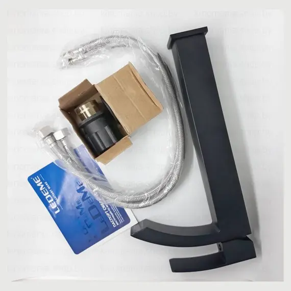 Смеситель для раковины Ledeme L1155B-15 черный, изображение 6