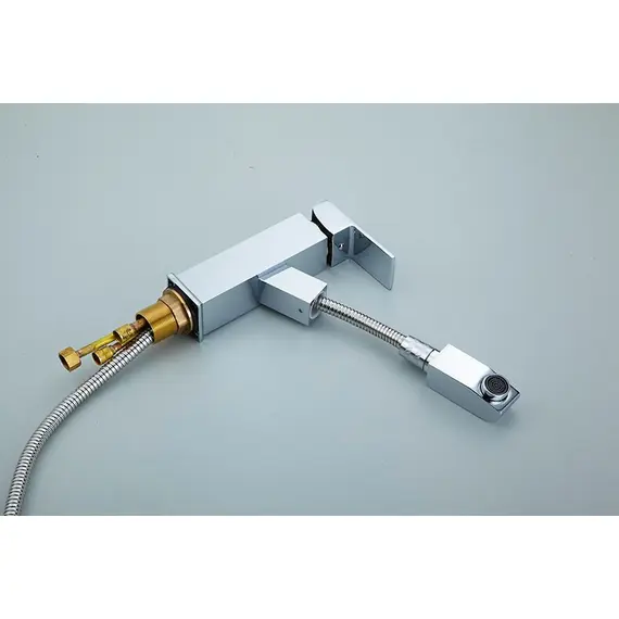 Смеситель для раковины Ledeme H55 L1055-20 с выдвижным изливом хром, изображение 4