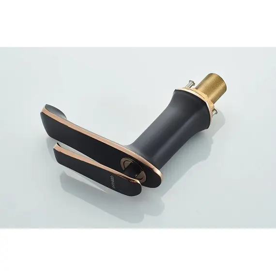 Смеситель для раковины Gerhans K21 K11021B черный/розовое золото, Основной цвет: Черный, изображение 13