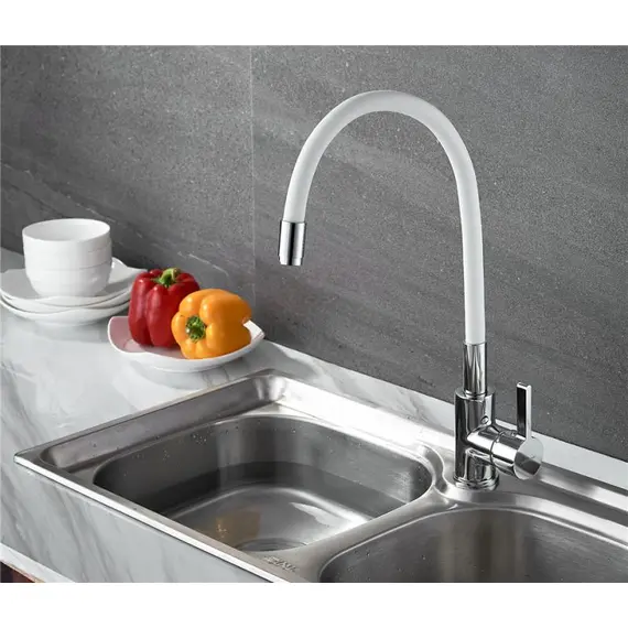 Смеситель для кухни с гибким изливом Ledeme Rainbow L4898-3 хром, изображение 2