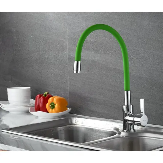 Смеситель для кухни с гибким изливом Ledeme Rainbow L4898-5 хром, изображение 2