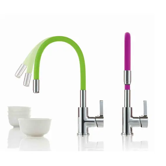 Смеситель для кухни с гибким изливом Ledeme Rainbow L4898-5 хром, изображение 4