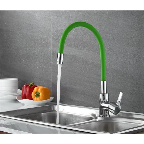 Смеситель для кухни с гибким изливом Ledeme Rainbow L4898-5 хром, изображение 5