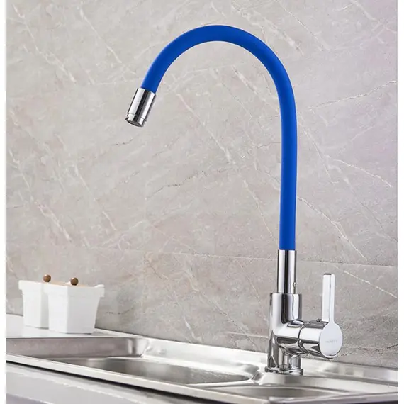 Смеситель для кухни с гибким изливом Ledeme Rainbow L4898-6 хром, изображение 2