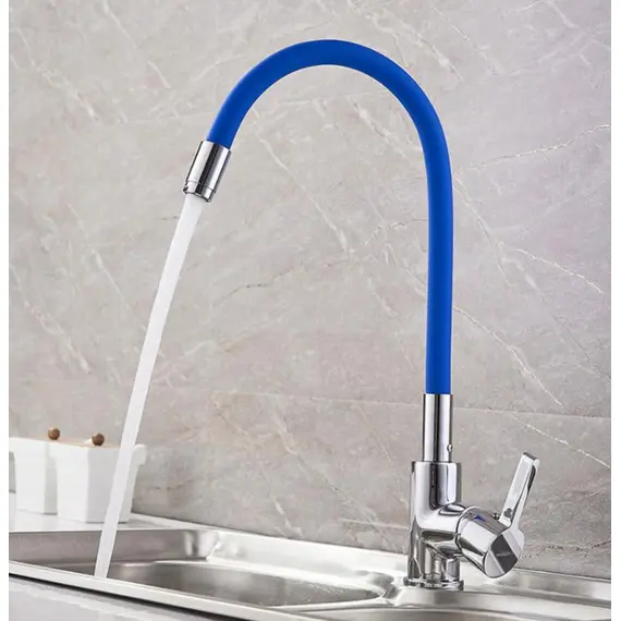 Смеситель для кухни с гибким изливом Ledeme Rainbow L4898-6 хром, изображение 3