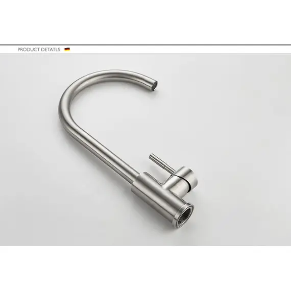 Смеситель для кухни Ledeme R L4998-3 суперсталь, изображение 6