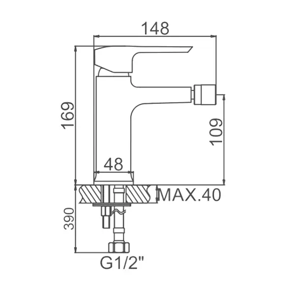 Смеситель для биде Ledeme H58 L5058 хром, изображение 2