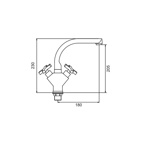 Смеситель для кухни Ledeme H84 L5884-2 хром, изображение 3