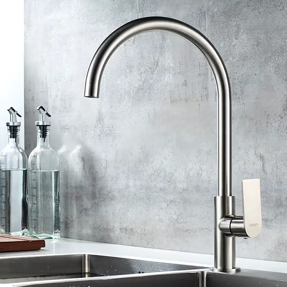 Смеситель для кухни Ledeme L74008 суперсталь, изображение 3