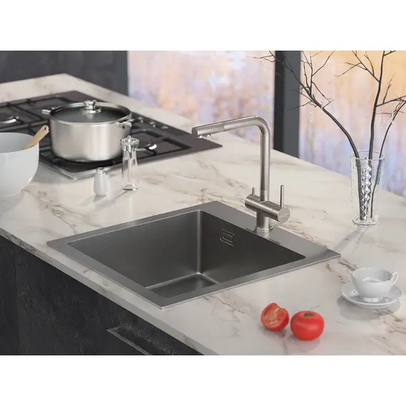 Смеситель для кухни Paulmark Skalen Sk213020-SS нержавеющая сталь, изображение 2