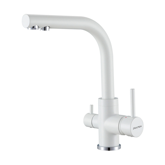Смеситель для кухни Paulmark Essen Es213011-431TW белый матовый