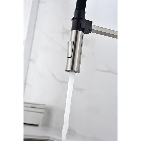 Смеситель для кухни Paulmark Halt Ha214021-Ni с гибким изливом никель, изображение 7