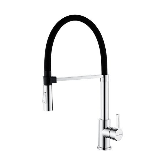 Смеситель для кухни Paulmark Halt Ha214021-CR с гибким изливом хром
